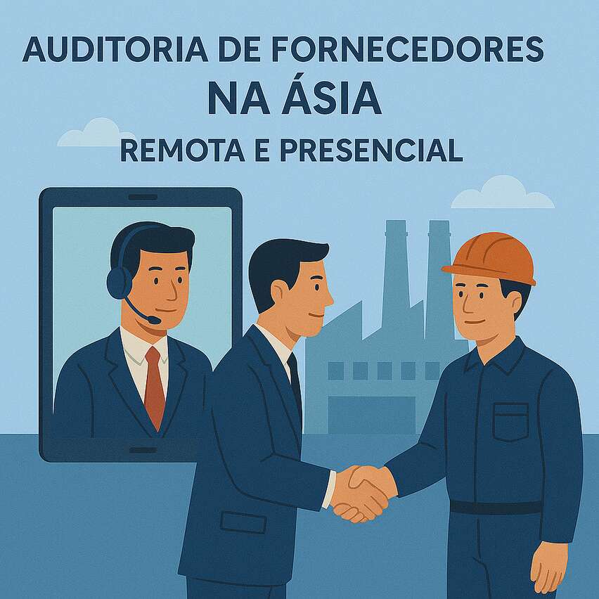 Auditoria de fornecedores na Asia: remota, presencial e fabrica