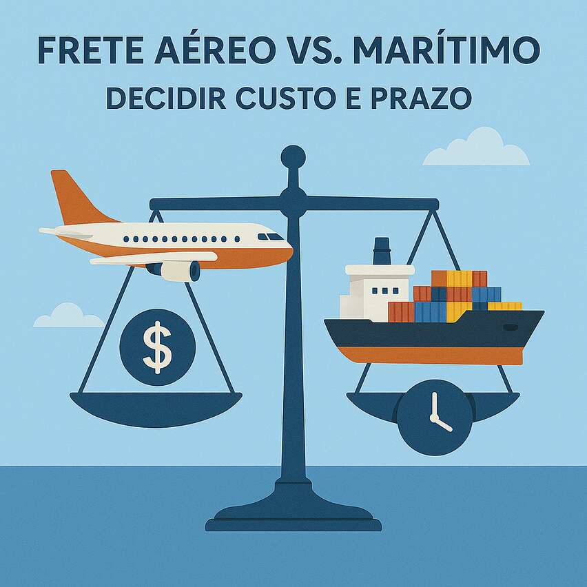 Frete aéreo x marítimo: como decidir por custo total e prazo
